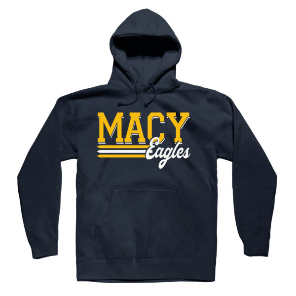 MACY ELEMENTARY - STRIPES LOGO - ADULT HOODIE - $ETQVH6$ Thumbnail