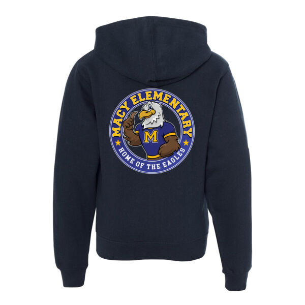 MACY ELEMENTARY - CIRCLE LOGO FRONT AND BACK - YOUTH ZIP HOODIE - $TMSEHK$ Thumbnail